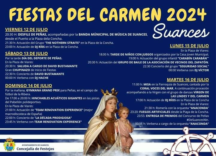 Fiesta patronales de la Virgen del Carmen 2024 Suances